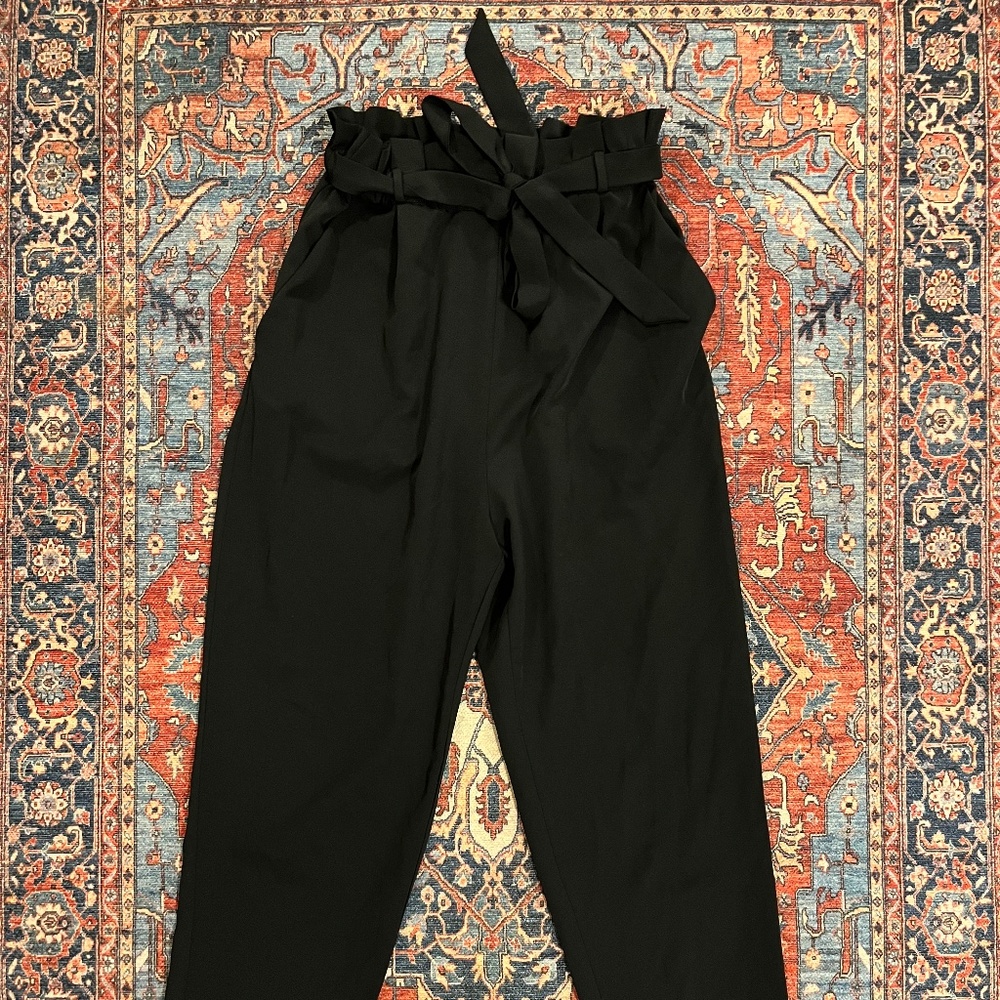 NWOT Pull&Bear Black Tie Waist Pant